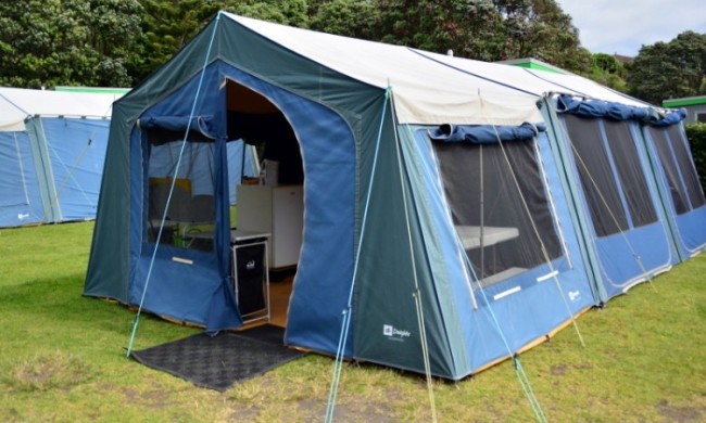glamping at Fitzroy Beach Holiday Park