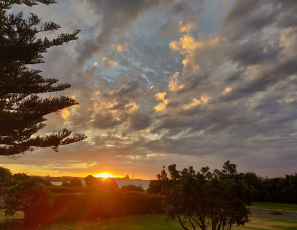 sunset overcast day at fitzroy