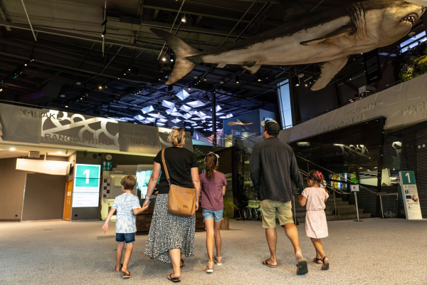 people visiting museum on a rainyday